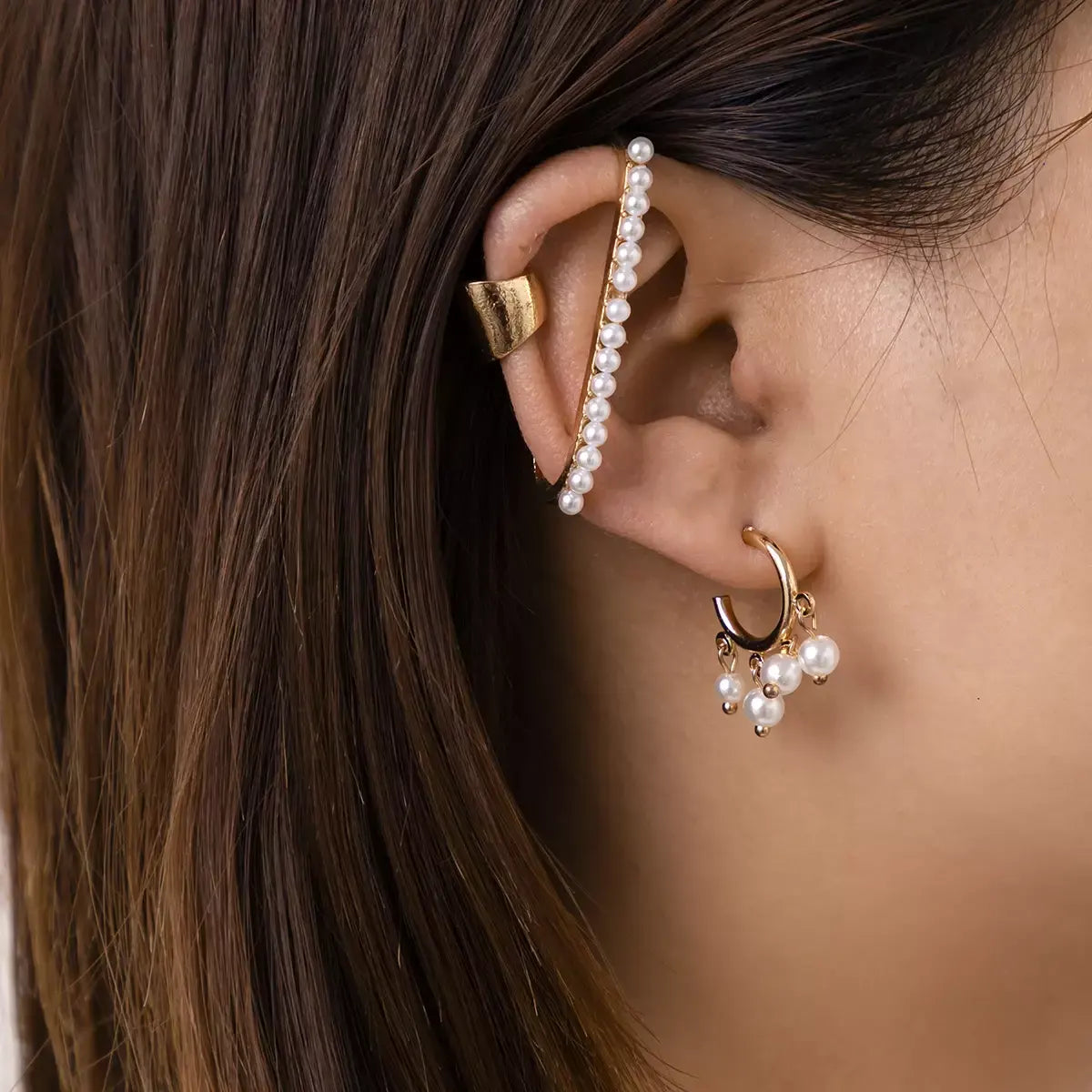 Pearl & Crystal Earring Trio