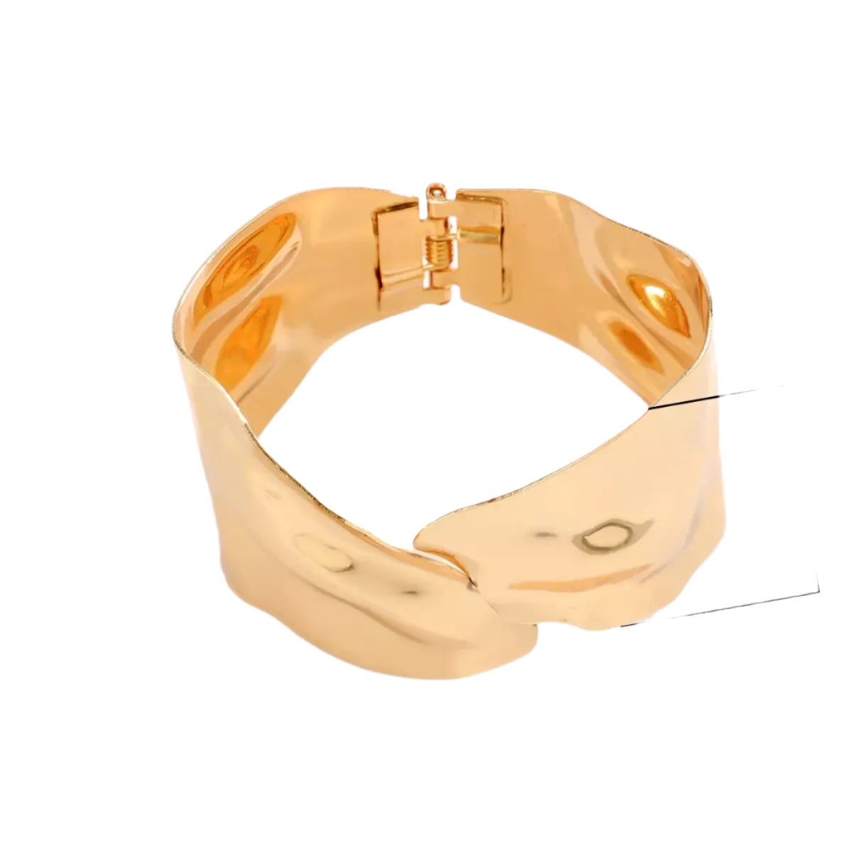 Cross Open Cuff Bangle | Golden