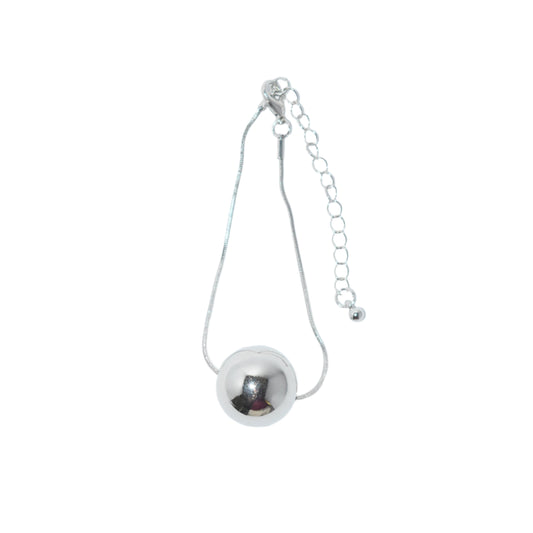 Close-up of metallic round ball alloy bracelet with smooth polished design.
Sleek metallic round ball bracelet, crafted from durable alloy for a minimalist look.
Modern alloy bracelet with polished round balls, perfect for layering.