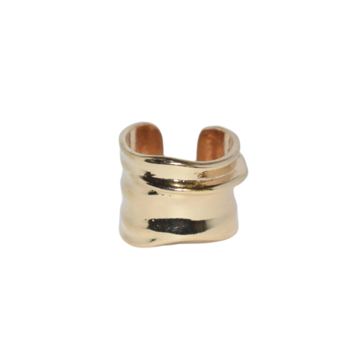 Retro C-Shaped Adjustable Ring | Golden