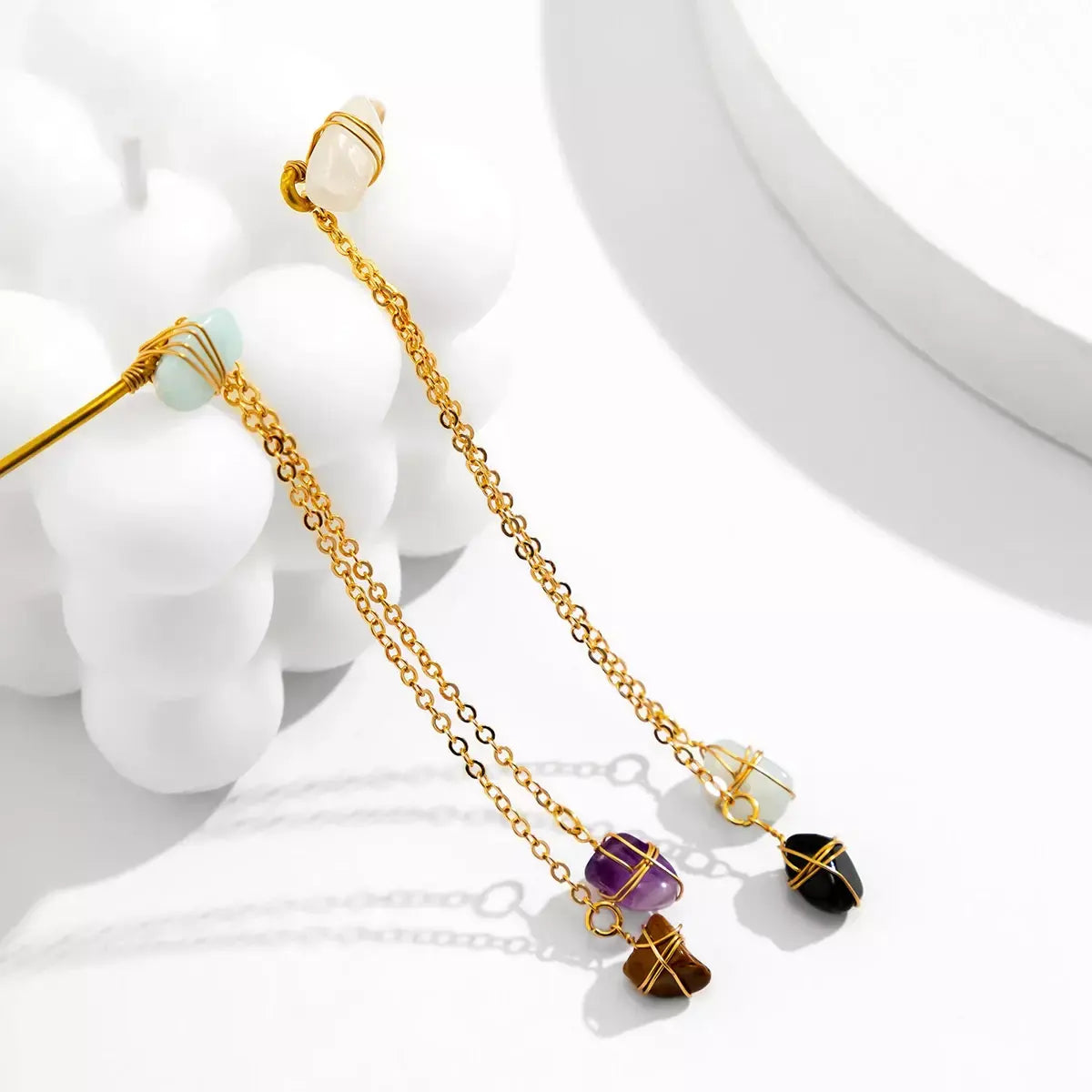 Pastoral Tassel Arm Bracelet | Open Arm Chain Ring