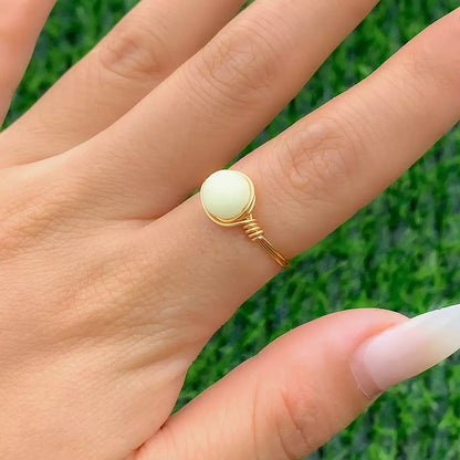 Luminous Bead Retro Ring