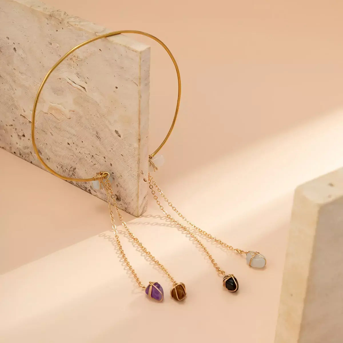Pastoral Tassel Arm Bracelet | Open Arm Chain Ring