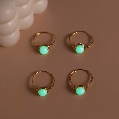 Luminous Bead Retro Ring