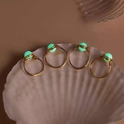 Luminous Bead Retro Ring