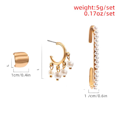 Pearl & Crystal Earring Trio
