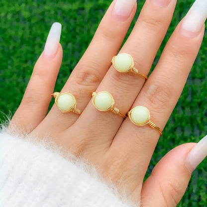 Luminous Bead Retro Ring
