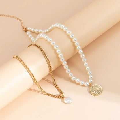 Pearl & Coin Layered Necklace