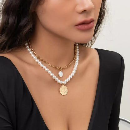 Pearl & Coin Layered Necklace