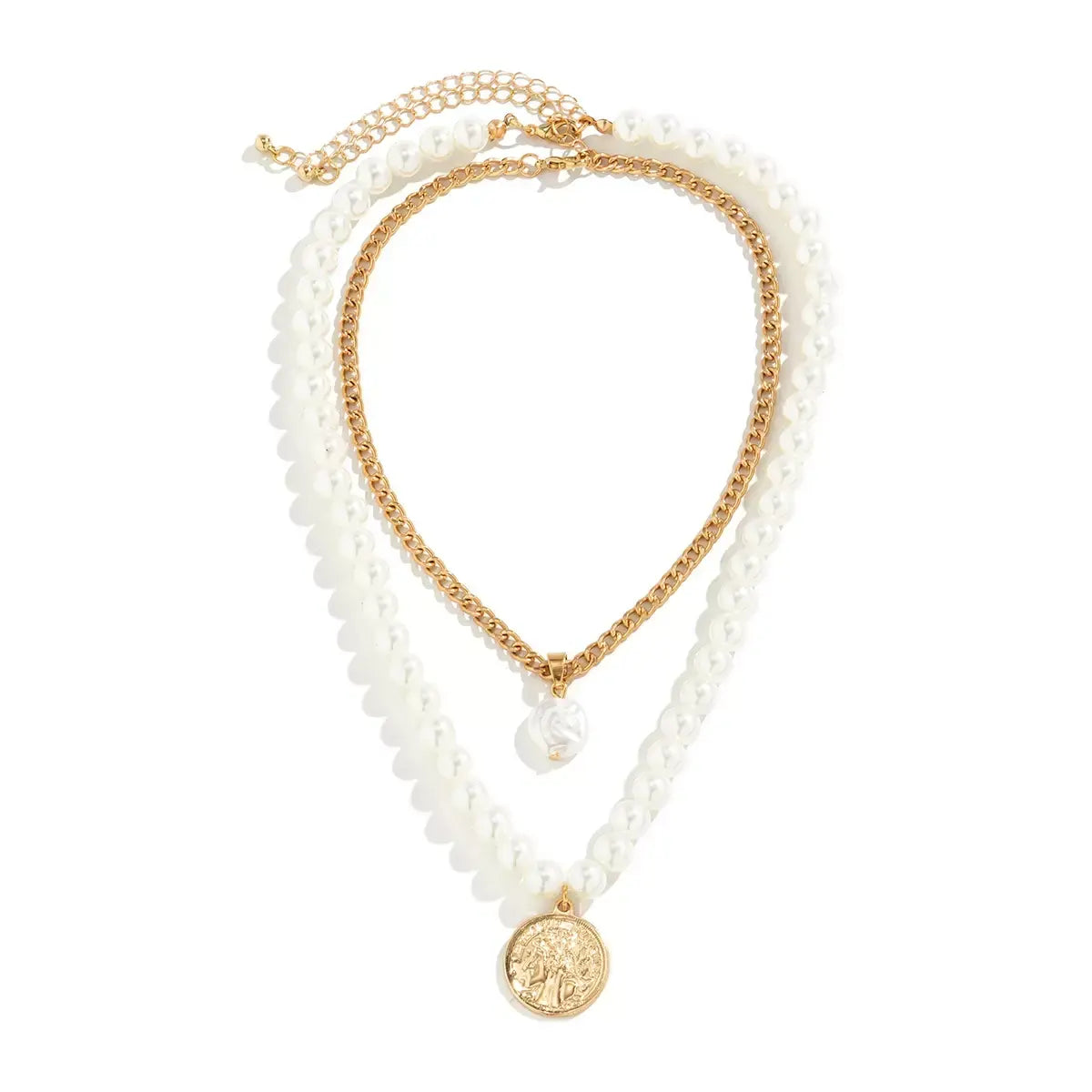 Pearl & Coin Layered Necklace