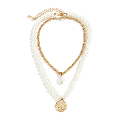 Pearl & Coin Layered Necklace