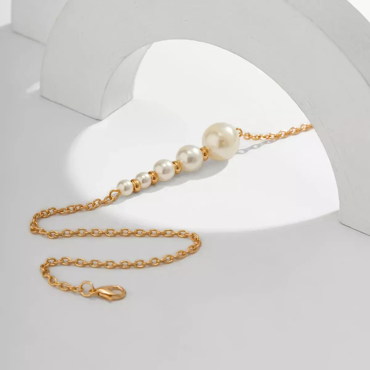 Ascending Pearl Beaded Necklace