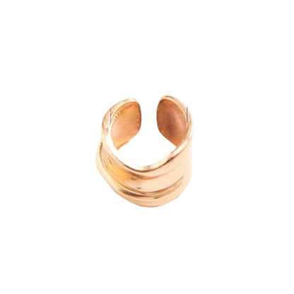 Retro C-Shaped Adjustable Ring | Golden