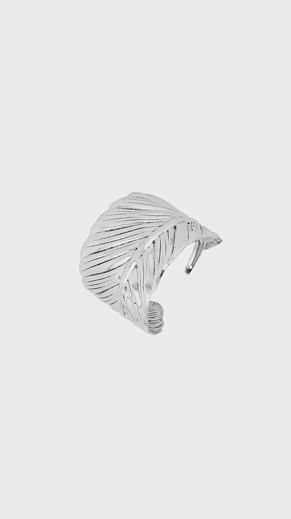 Vintage Feather Wide Cuff Bracelet