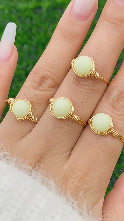 Luminous Bead Retro Ring